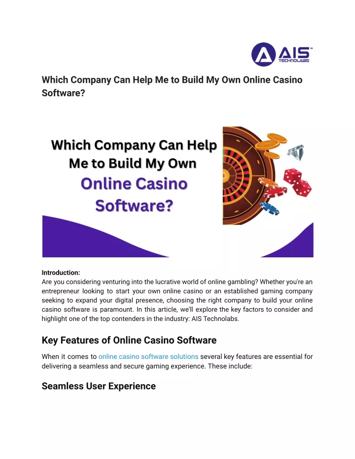 which company can help me to build my own online