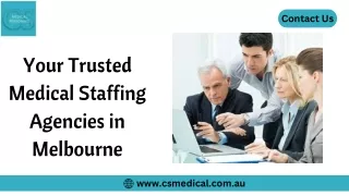 Your Trusted Medical Staffing Agencies in Melbourne