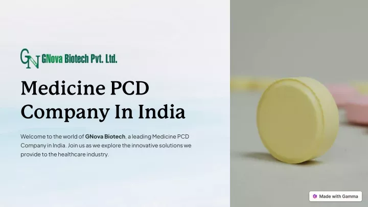 medicine pcd company in india