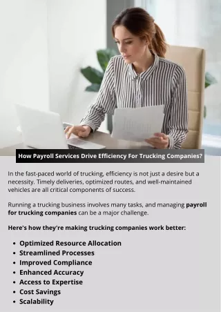 How Payroll Services Drive Efficiency For Trucking Companies?