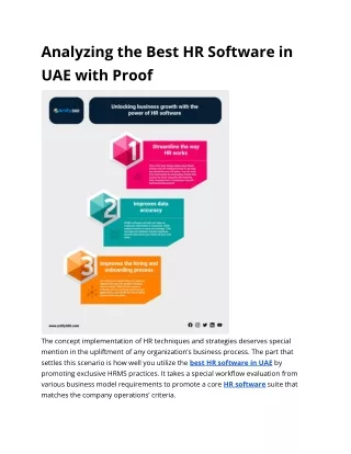 Analyzing the Best HR Software in UAE with Proof