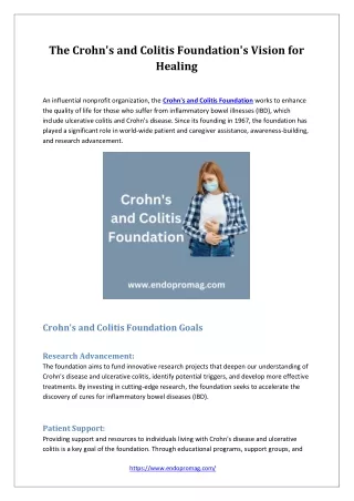 The Crohn's and Colitis Foundation's Vision for Healing