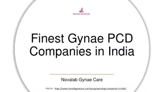 Finest Gynae PCD Companies in India - Novalab Gynae Care