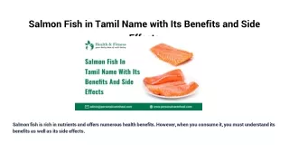 Salmon Fish in Tamil with Photo : Personal Care N Heal