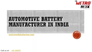 Automotive Battery Manufacturer in India
