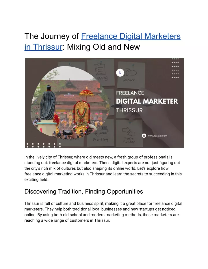 the journey of freelance digital marketers