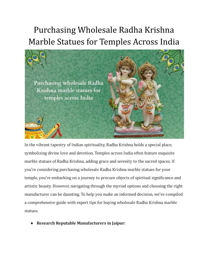 purchasing wholesale radha krishna marble statues