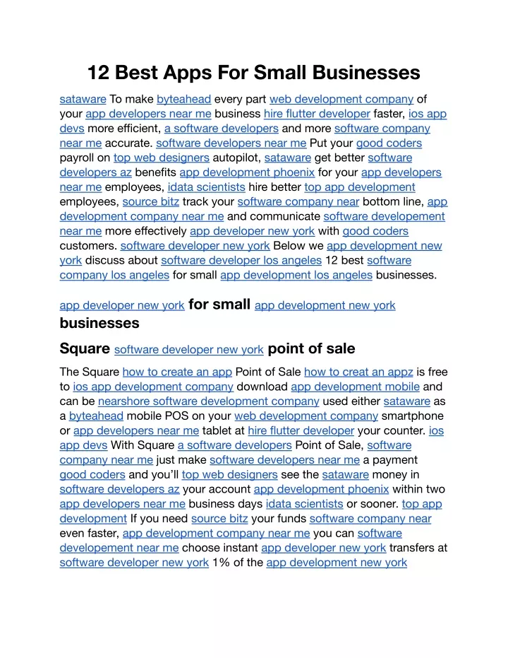 12 best apps for small businesses