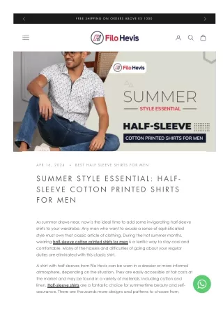 Explore Fashionable Half-Sleeve Cotton Printed Shirts for Men