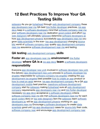 12 best practices to improve your qa testing
