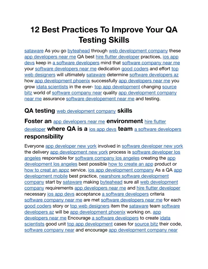 12 best practices to improve your qa testing