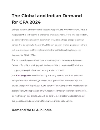 Demand For CFA 2024_ Global vs India Insights _ Zell