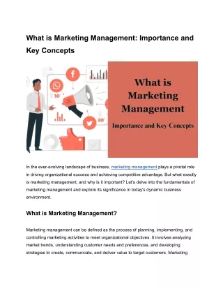 What is Marketing Management_ Importance and Key Concepts