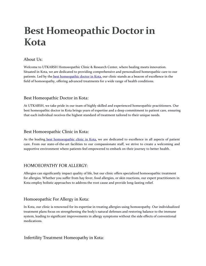 best homeopathic doctor in kota