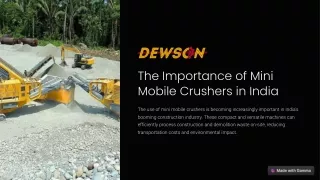 Mini Mobile Crusher Manufacturer in India