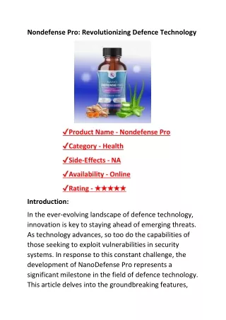 nondefense pro revolutionizing defence technology