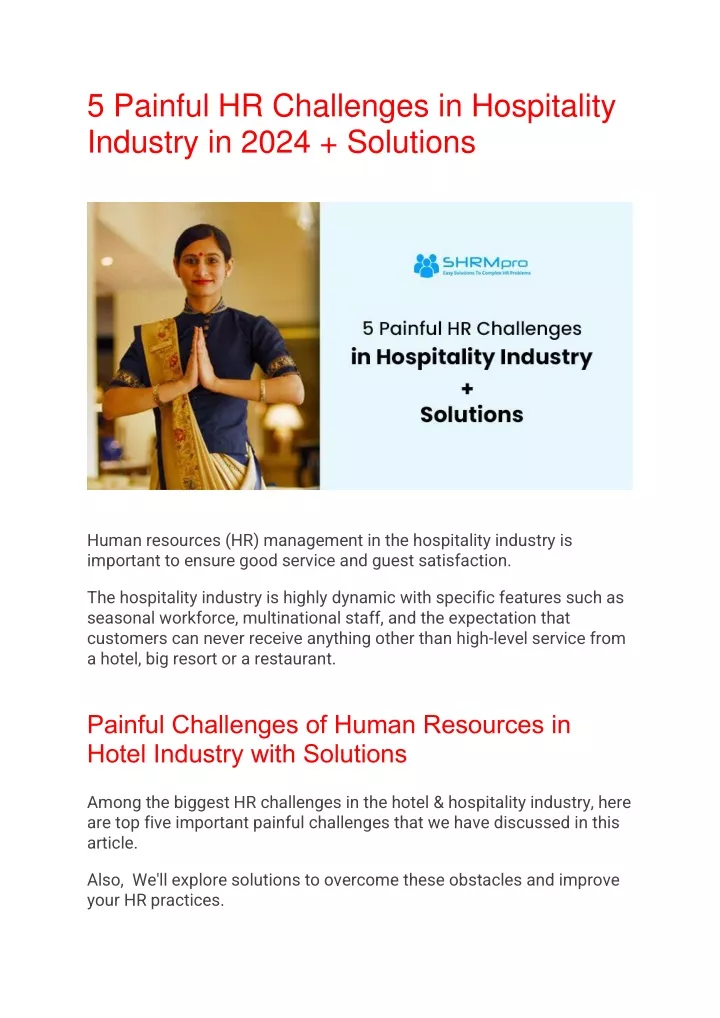 5 painful hr challenges in hospitality industry
