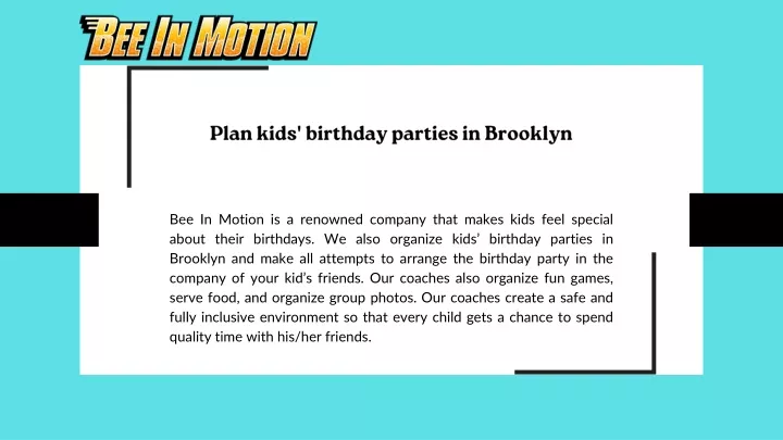 plan kids birthday parties in brooklyn