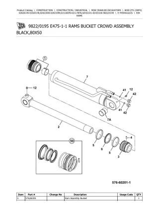 JCB 8030 ZTS (ORFS) Mini Crawler Excavator Parts Catalogue Manual (Serial Number 02020149-02020149)