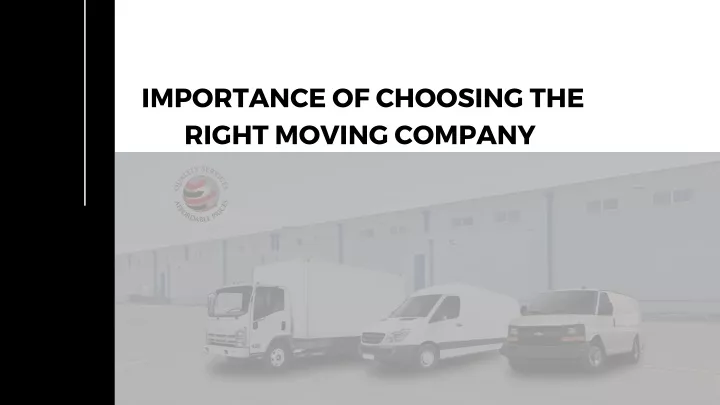 importance of choosing the right moving company