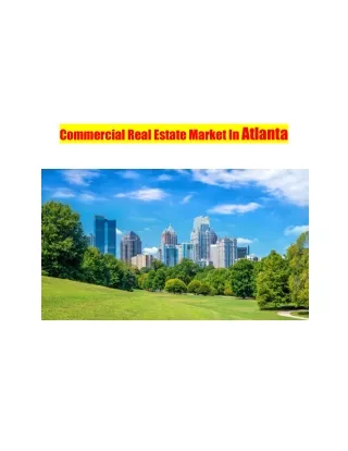 Commercial Real Estate Market in Atlanta