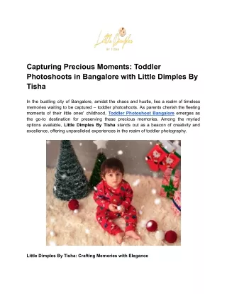 Capturing Precious Moments_ Toddler Photoshoots in Bangalore with Little Dimples By Tisha