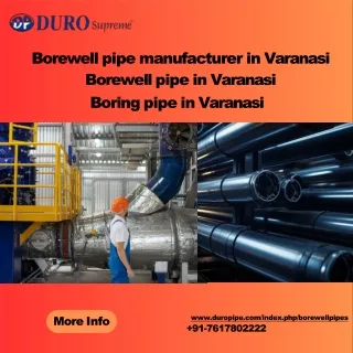 DuroPipe: Leading Borewell Pipe Manufacturer in Varanasi