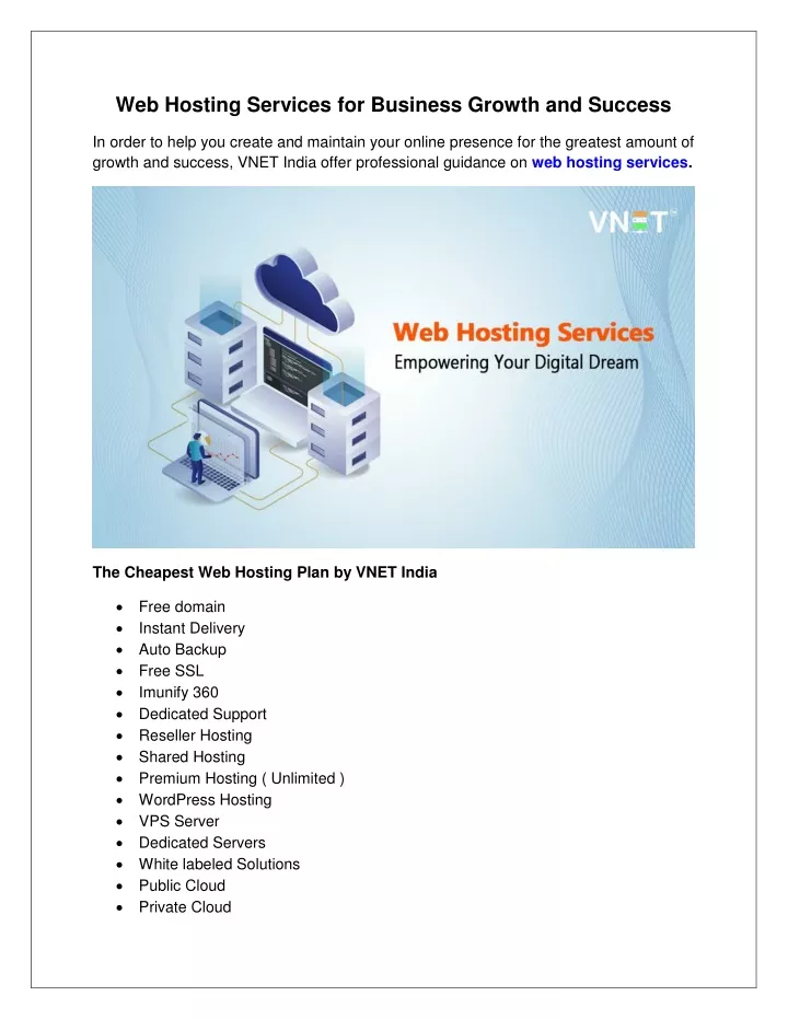 web hosting services for business growth