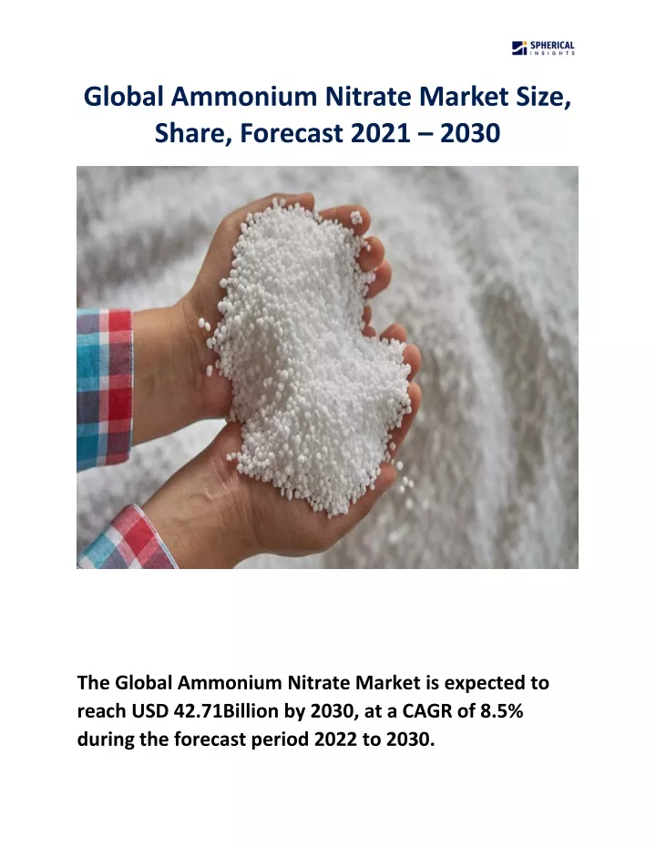 global ammonium nitrate market size share