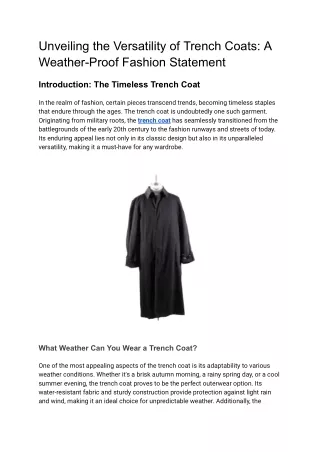 Unveiling the Versatility of Trench Coats_ A Weather-Proof Fashion Statement (1)