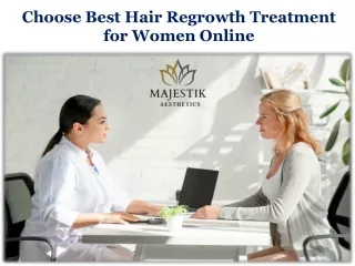 Choose Best Hair Regrowth Treatment for Women Online