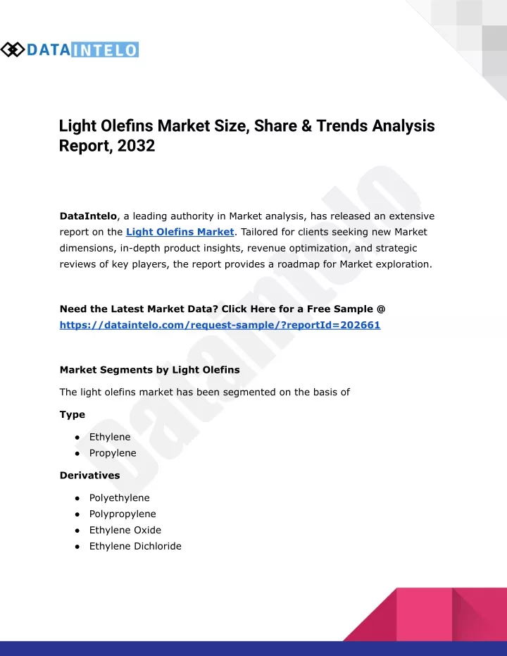 light olefins market size share trends analysis