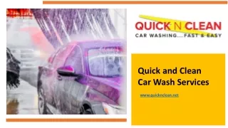 Quick and Clean Car Wash Services