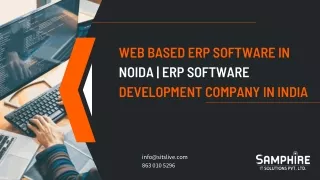 Web Based ERP Software in Noida  ERP Software Development Company in India
