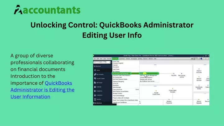 unlocking control quickbooks administrator