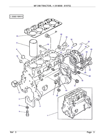 Massey Ferguson MF 398 TRACTOR, - B18008 Parts Catalogue Manual Instant Download