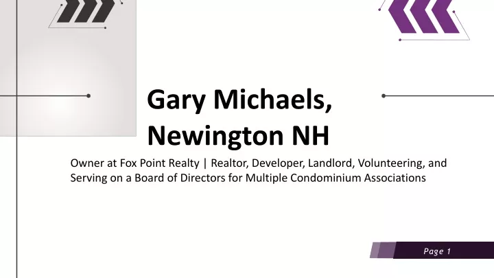 gary michaels newington nh owner at fox point