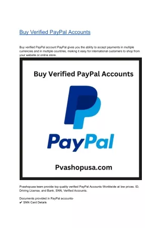 Best Sites To Buy Verified PayPal Accounts in 2024