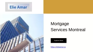 Mortgage Services Montreal - elieamar.ca