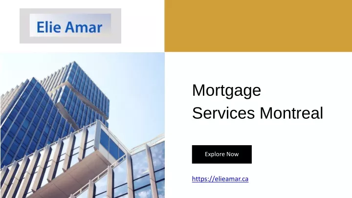 mortgage services montreal