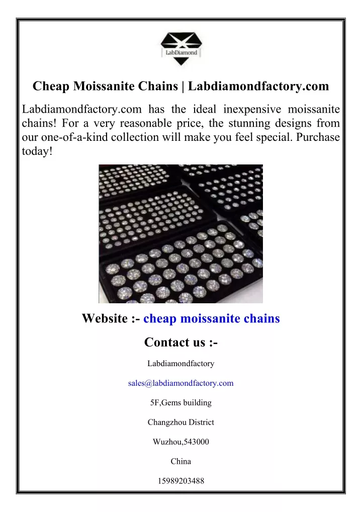 cheap moissanite chains labdiamondfactory com