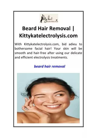 Beard Hair Removal  Kittykatelectrolysis.com