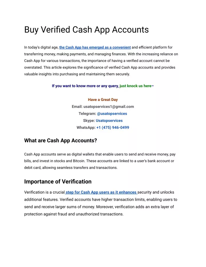 buy verified cash app accounts