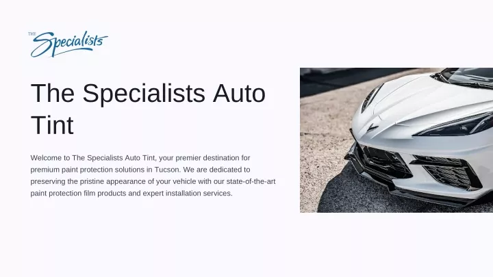 the specialists auto tint