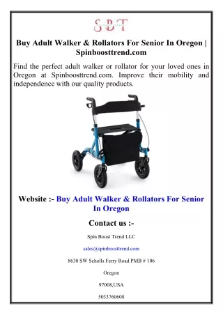 buy adult walker rollators for senior in oregon