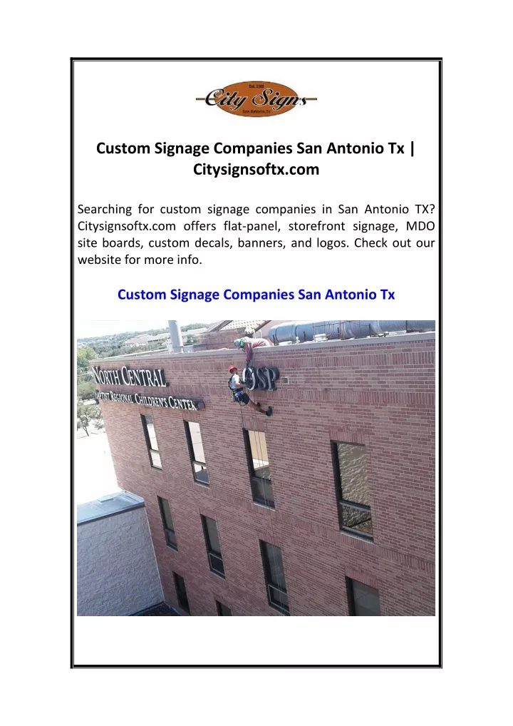 custom signage companies san antonio