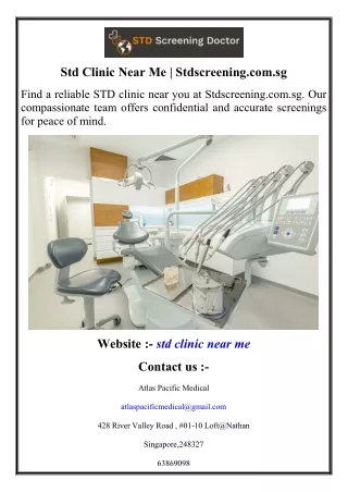 Std Clinic Near Me  Stdscreening.com.sg