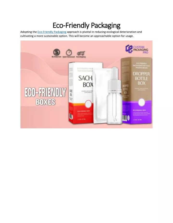 eco eco friendly packaging friendly packaging