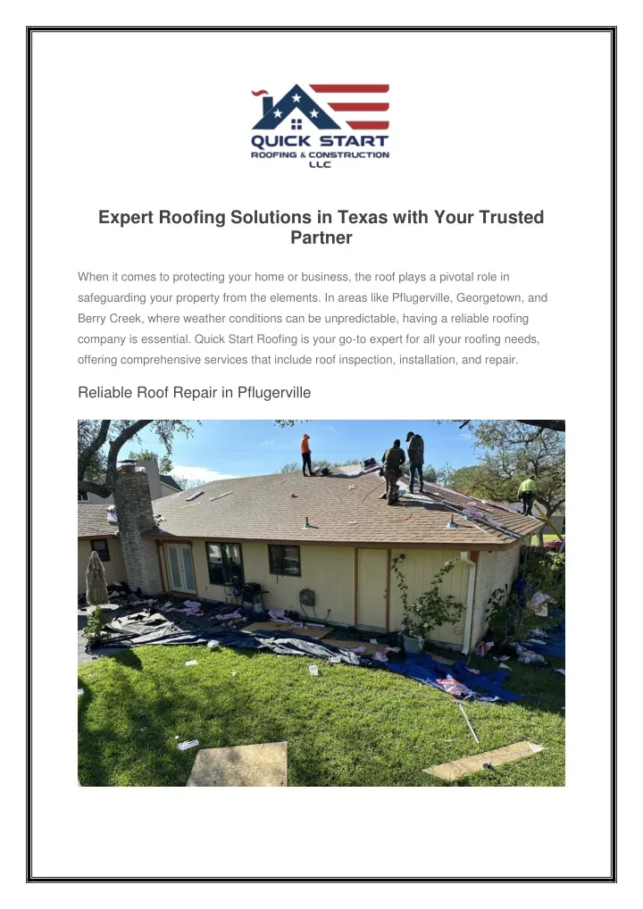 expert roofing solutions in texas with your