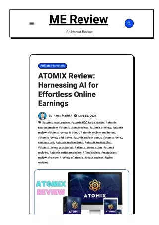 ATOMIX Review: Harnessing AI for Effortless Online Earnings